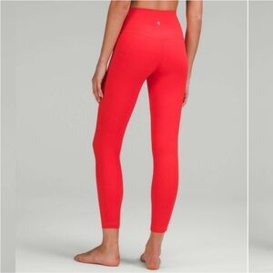 Lululemon align 28’ leggings. Carnation red  size 12